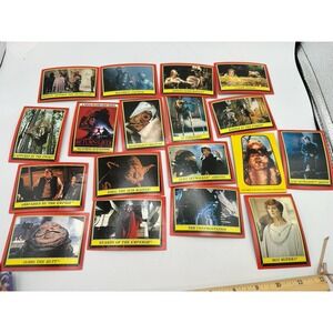 1983 Topps Star Wars Return of the Jedi (Red Border) Trading Card Lot 18 Total